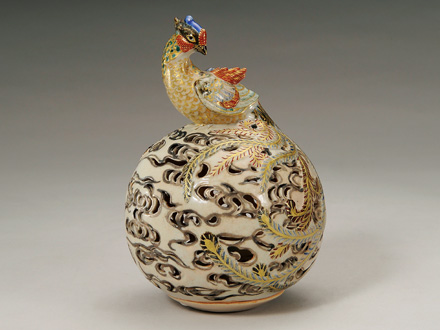 仁清意鳳凰雲透し香爐｜吉兆庵美術館