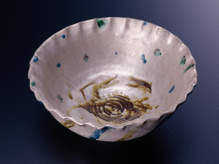 銀三彩輪花鉢｜吉兆庵美術館