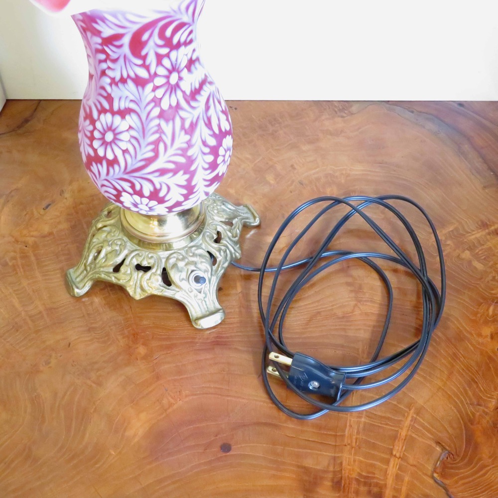 アメリカ ヴィンテージ フェントン Daisy&Fern クランベリーガラス