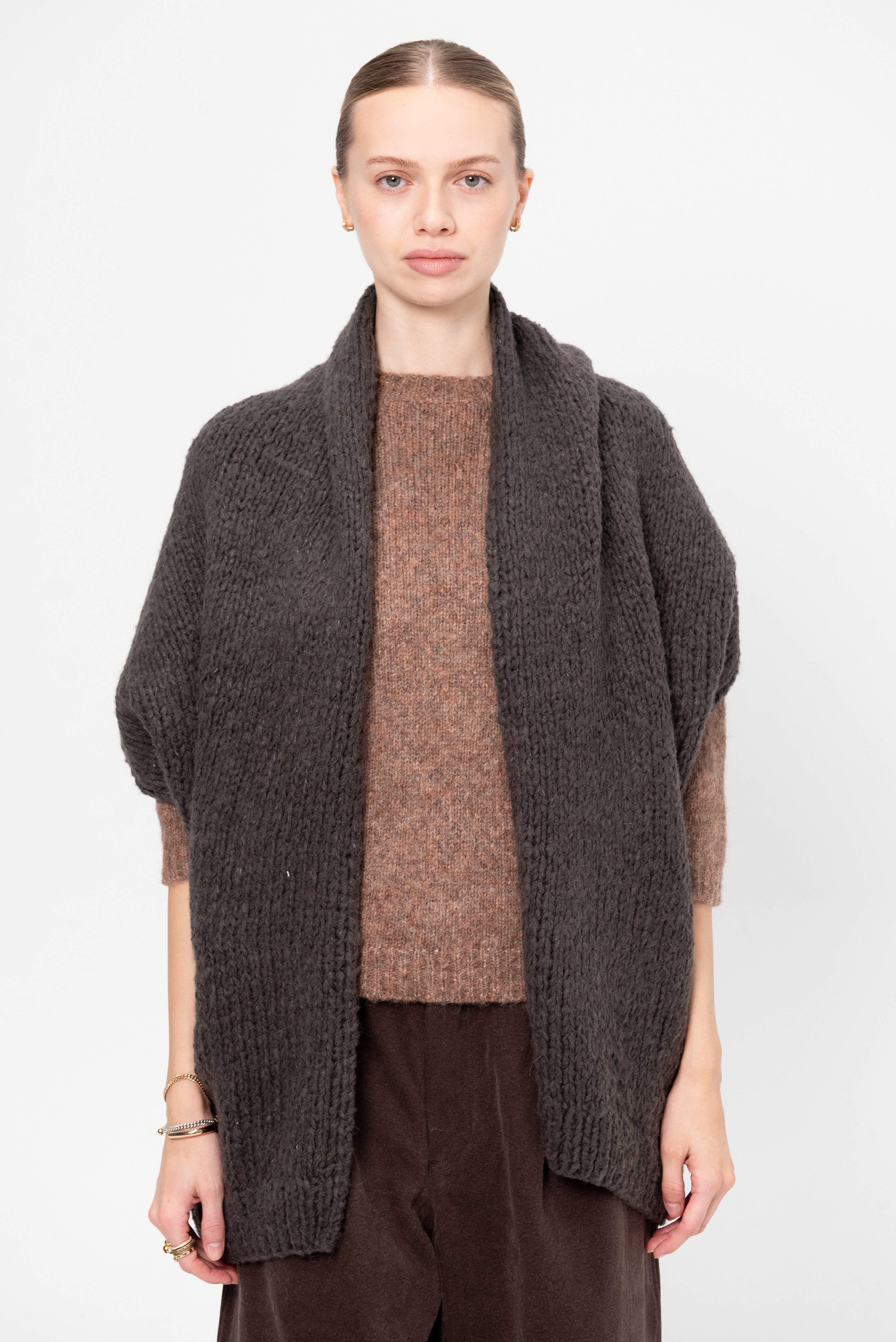 Lauren Manoogian Handknit Cocoon, Coal – Kick Pleat