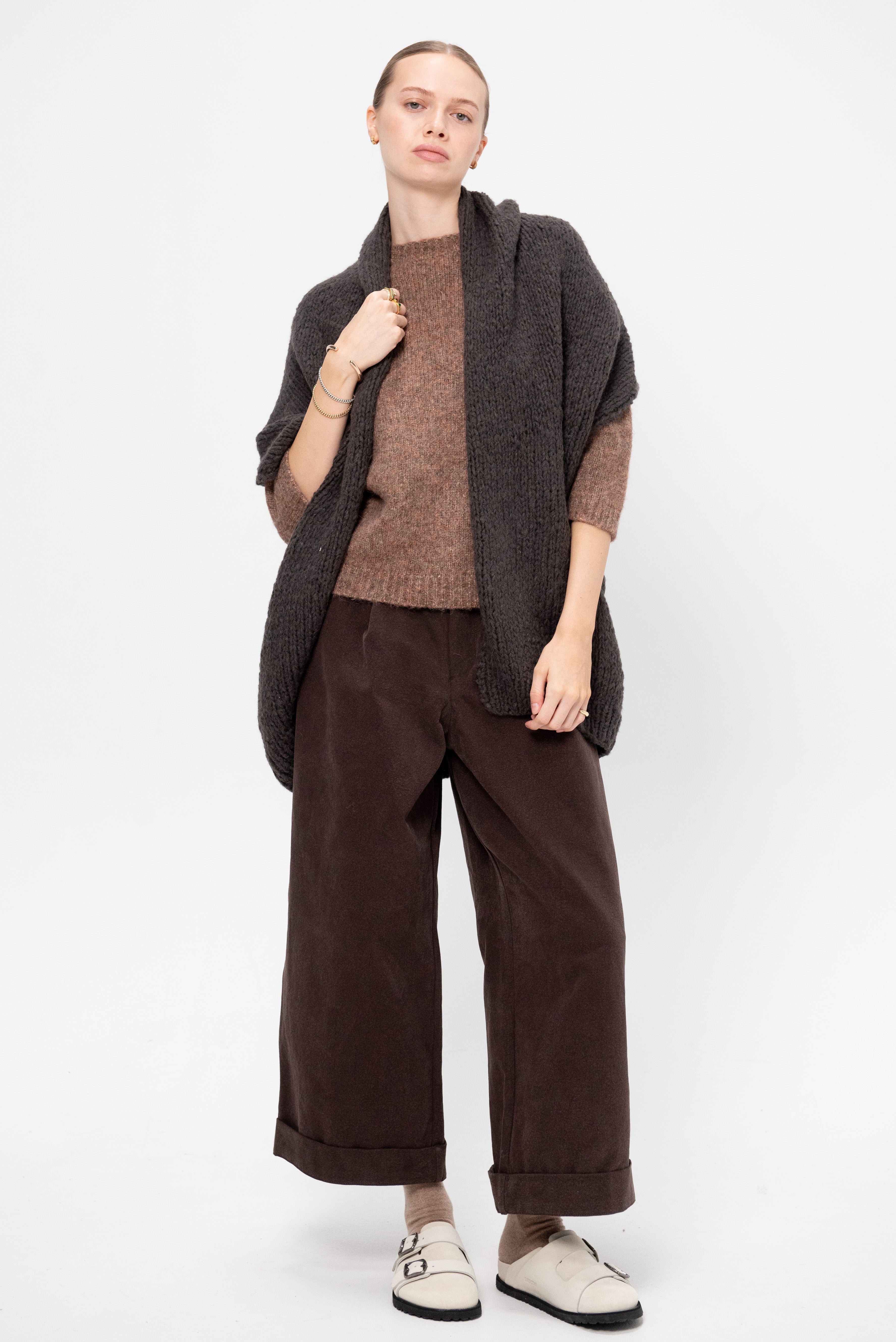 Lauren Manoogian Handknit Cocoon, Coal – Kick Pleat