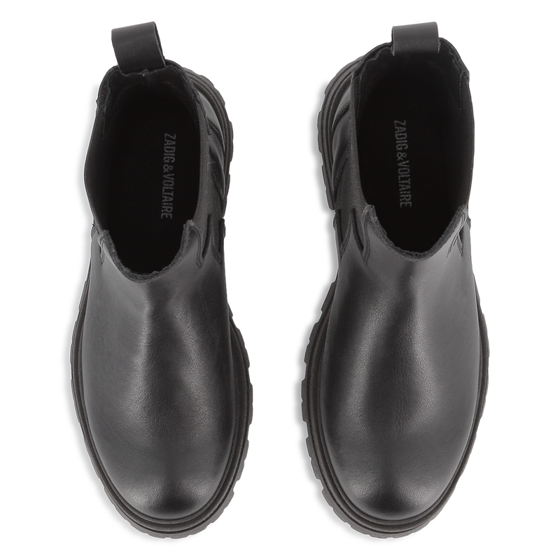 ZADIG & VOLTAIRE Cowhide leather Chelsea boots for GIRL | Kids around