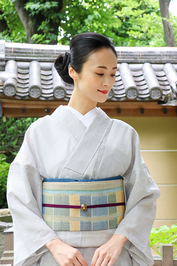 銀座【帯3916】新垣幸子作 八重山上布 名古屋帯 (反端 証紙付) – 銀座