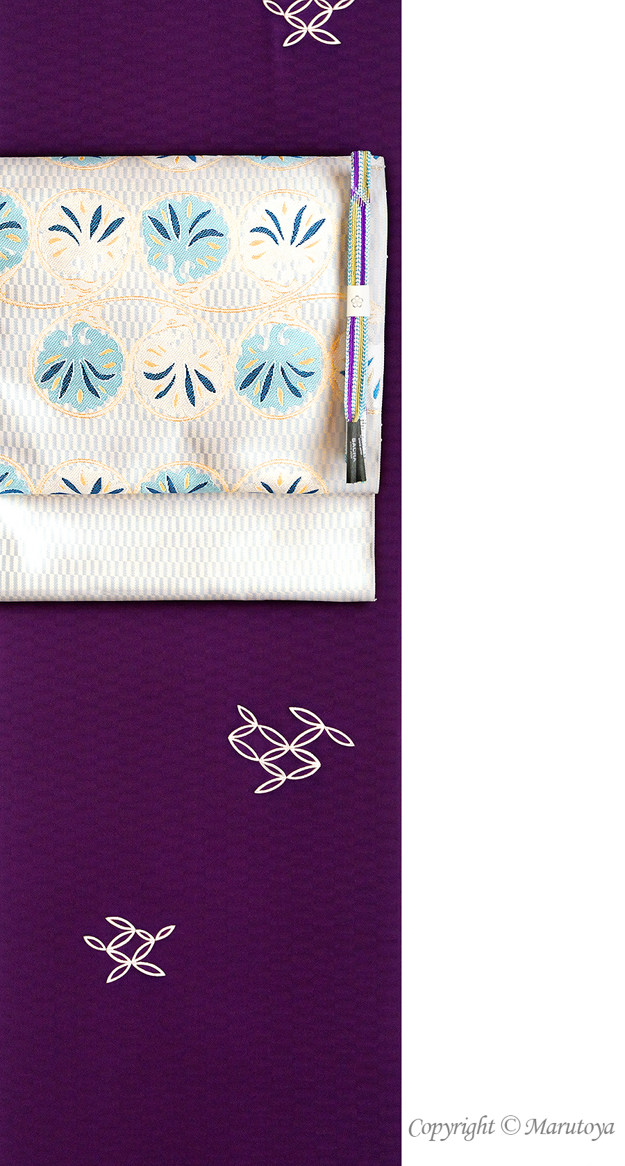 工芸キモノ野口：小紋『七宝模様散らし』 – 創作着物と帯の専門店 Marutoya