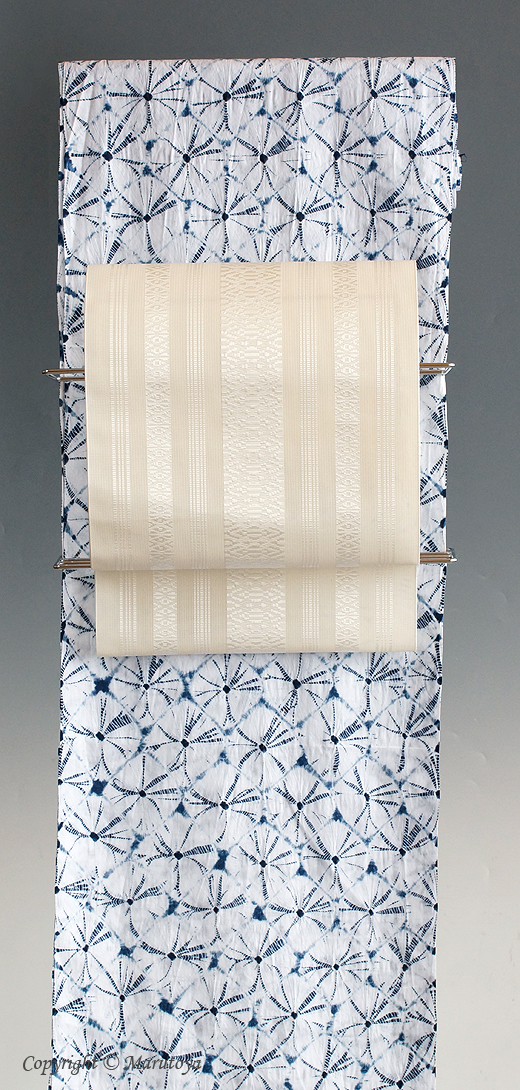 有松絞り：天然藍染め 手蜘蛛絞り – 創作着物と帯の専門店 Marutoya