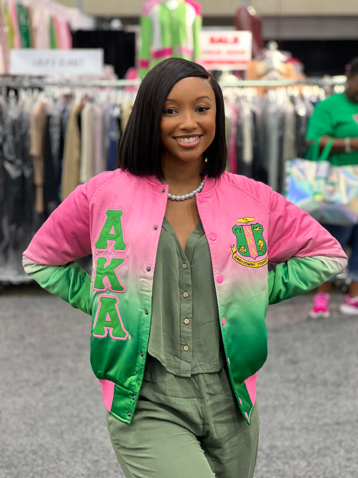 Alpha Kappa Alpha Ombré Bomber Jacket – The King McNeal Collection