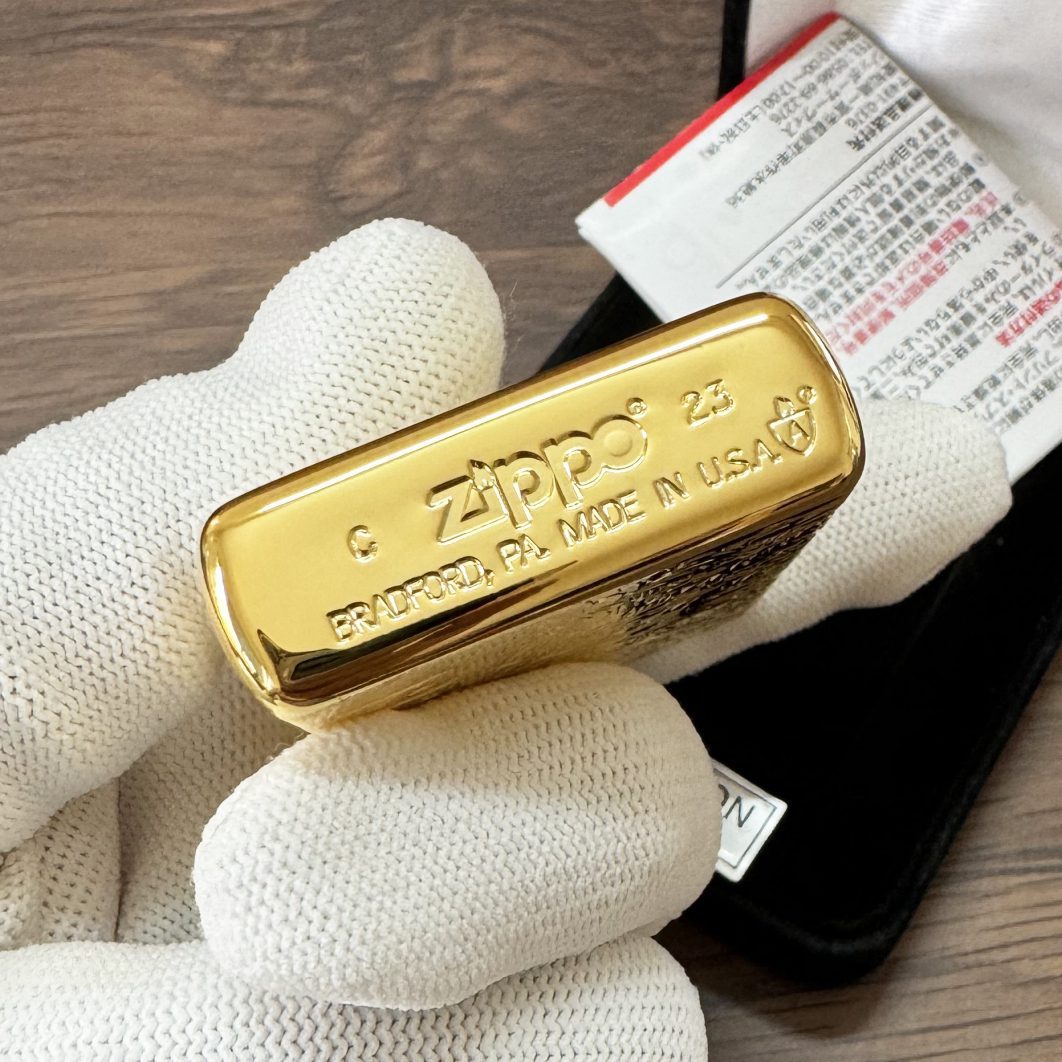 Japanese Zippo Plated Gold Venetian 50th Anniversary Lighter