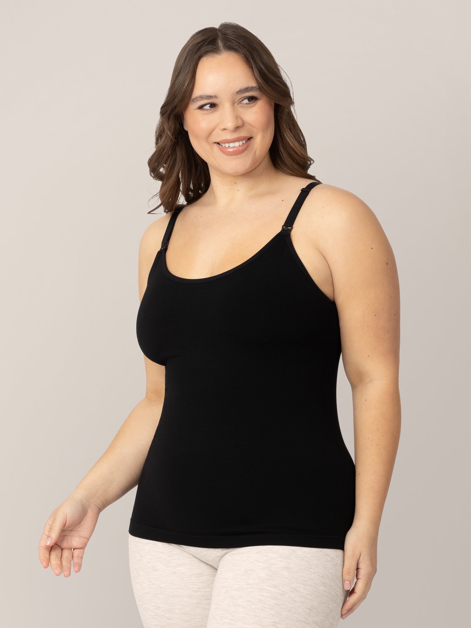 Sublime® Bamboo Maternity & Nursing Camisole | Black - Kindred Bravely