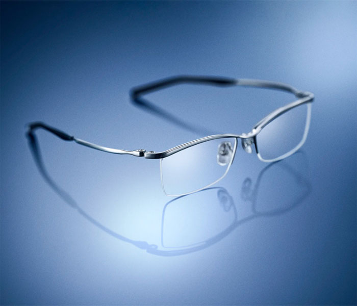 999.9(フォーナインズ)メタルブロウメガネフレームS-808T カラー12