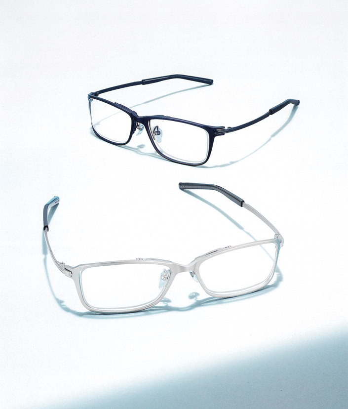 999'9(フォーナインズ)メタルダブルフロント構造メガネフレーム S-826T