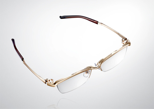 999.9(フォーナインズ)メタルブロウメガネフレームS-876T カラー1