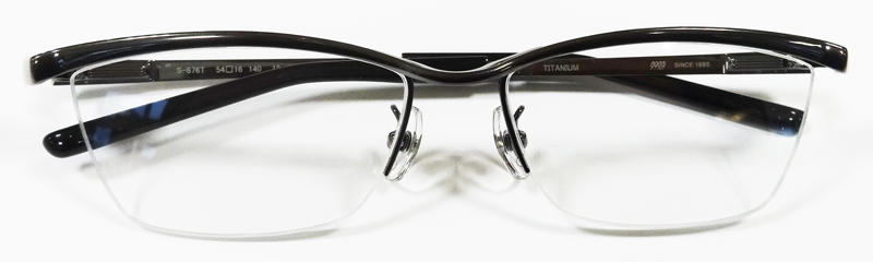 999.9(フォーナインズ)メタルブロウメガネフレームS-876T カラー12