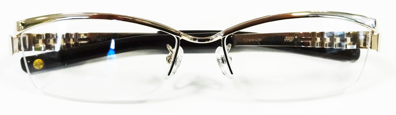 フォーナインズメガネメタルフレームS-341T カラー1 ホワイトゴールド