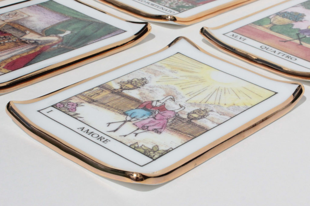 金装飾タロットプレート – 錦松竹 陶器OEM