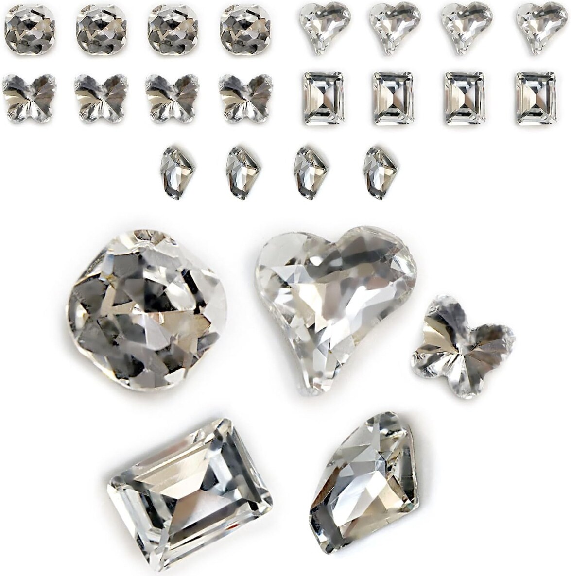 ネイルパーツ【クリスタル】透明 立体 パーツ 3D ネイルアート