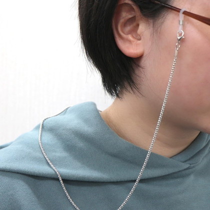 きらきらぷんぷん丸] メガネチェーン シルバー マスクチェーン メガネ