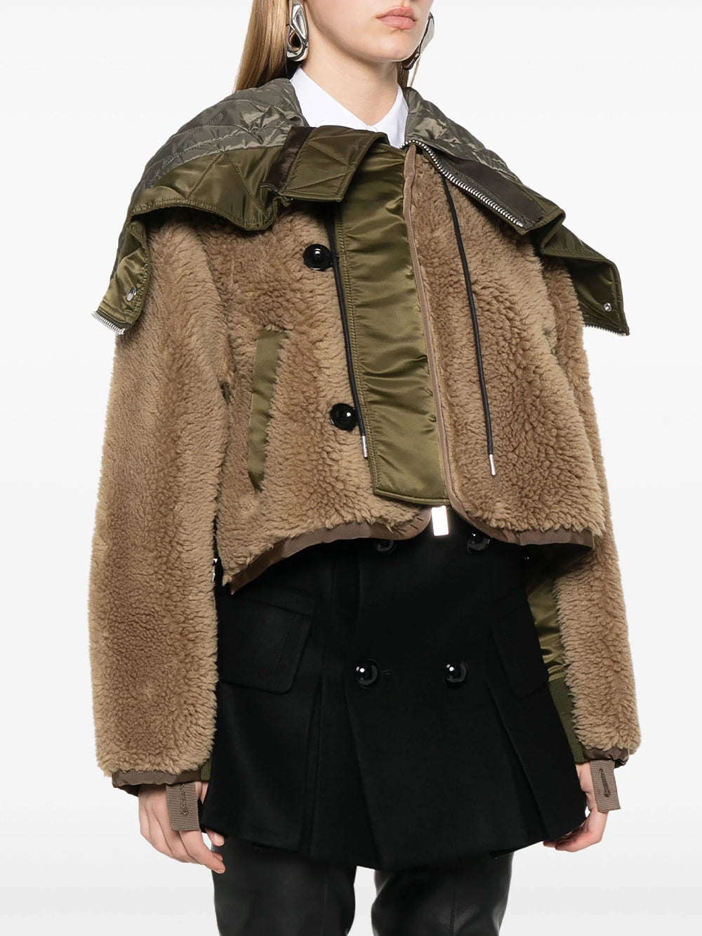Sacai | Faux Shearling & Nylon Twill Jacket – Kirna Zabête