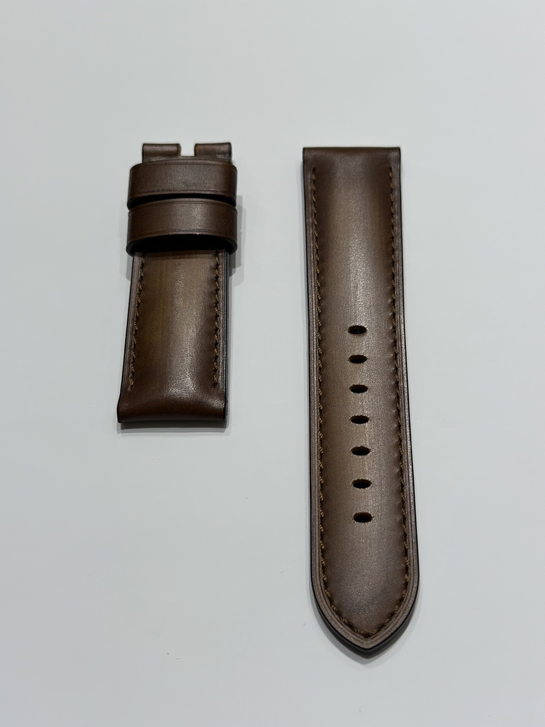 パネライ 】純正ストラップ カーフダークブラウン（パティーナ）時計幅
