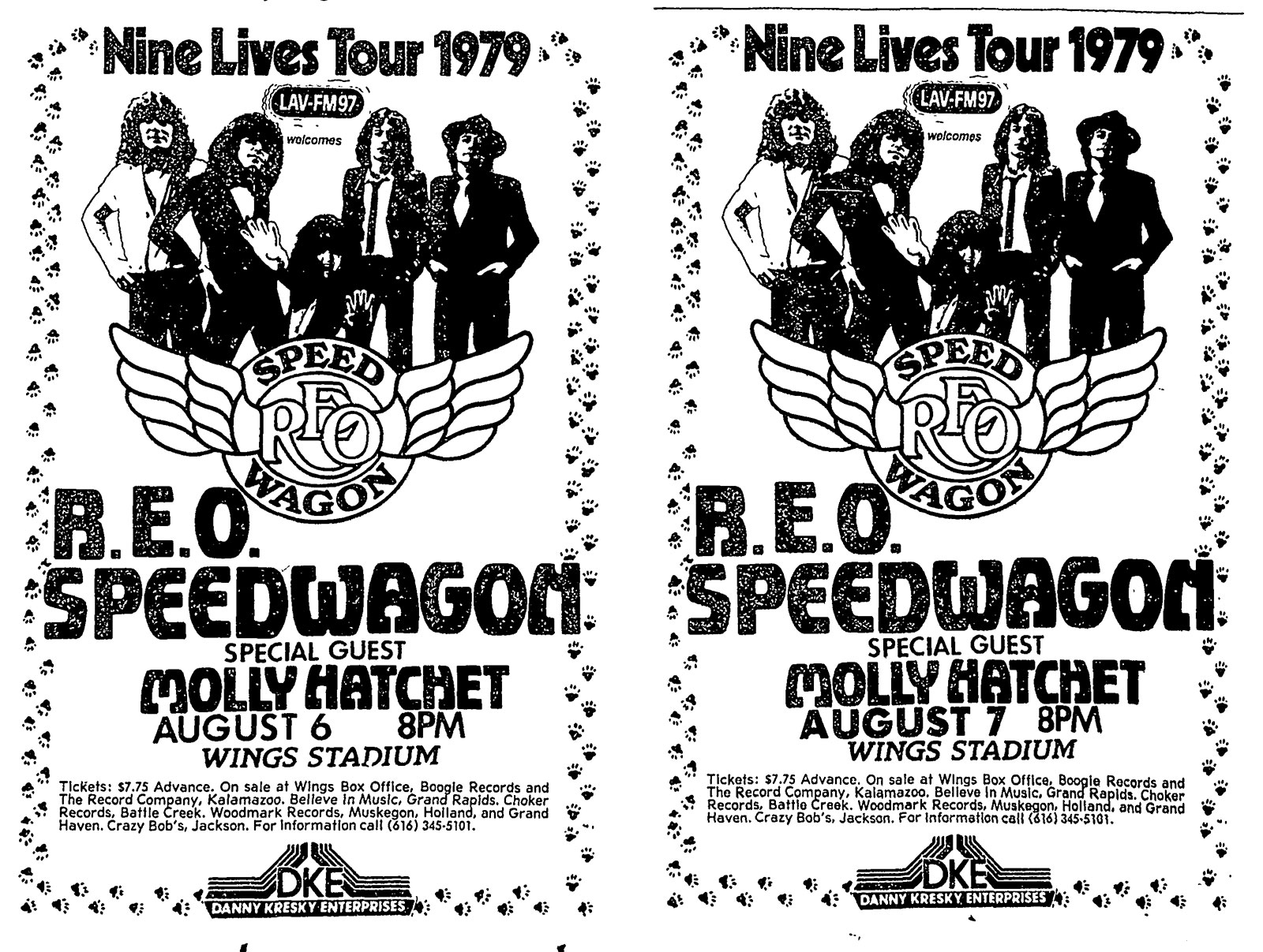 REO Speedwagon at Wings Stadium (8/7/1979) — Kalamazoo Public Library