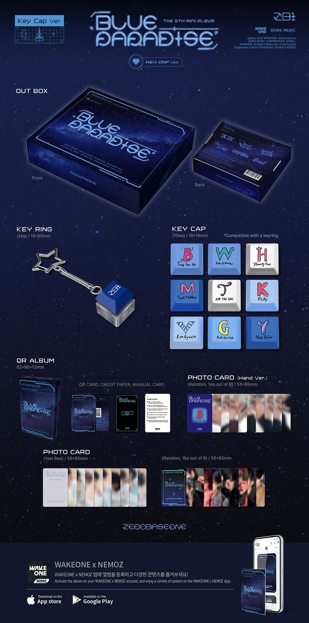 ZEROBASEONE - Blue Paradise [Key Cap Ver] – Kpop Exchange