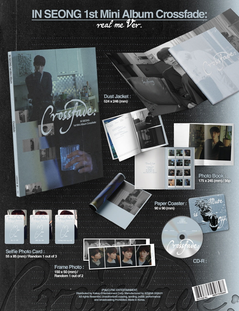 IN SEONG (SF9) - [CROSSFADE:] 1st Mini Album 2 Version SET