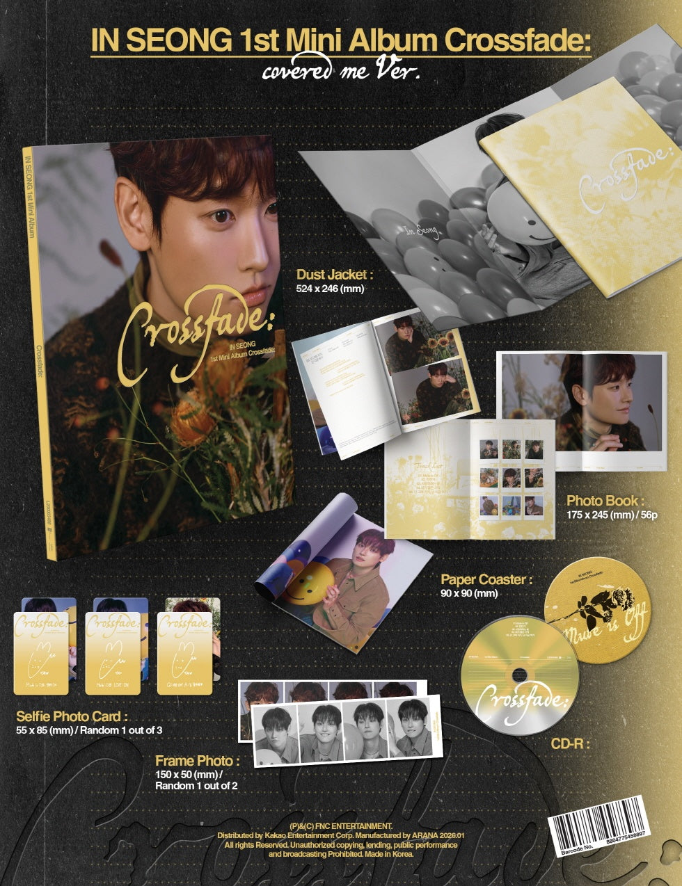 IN SEONG (SF9) - [CROSSFADE:] 1st Mini Album 2 Version SET