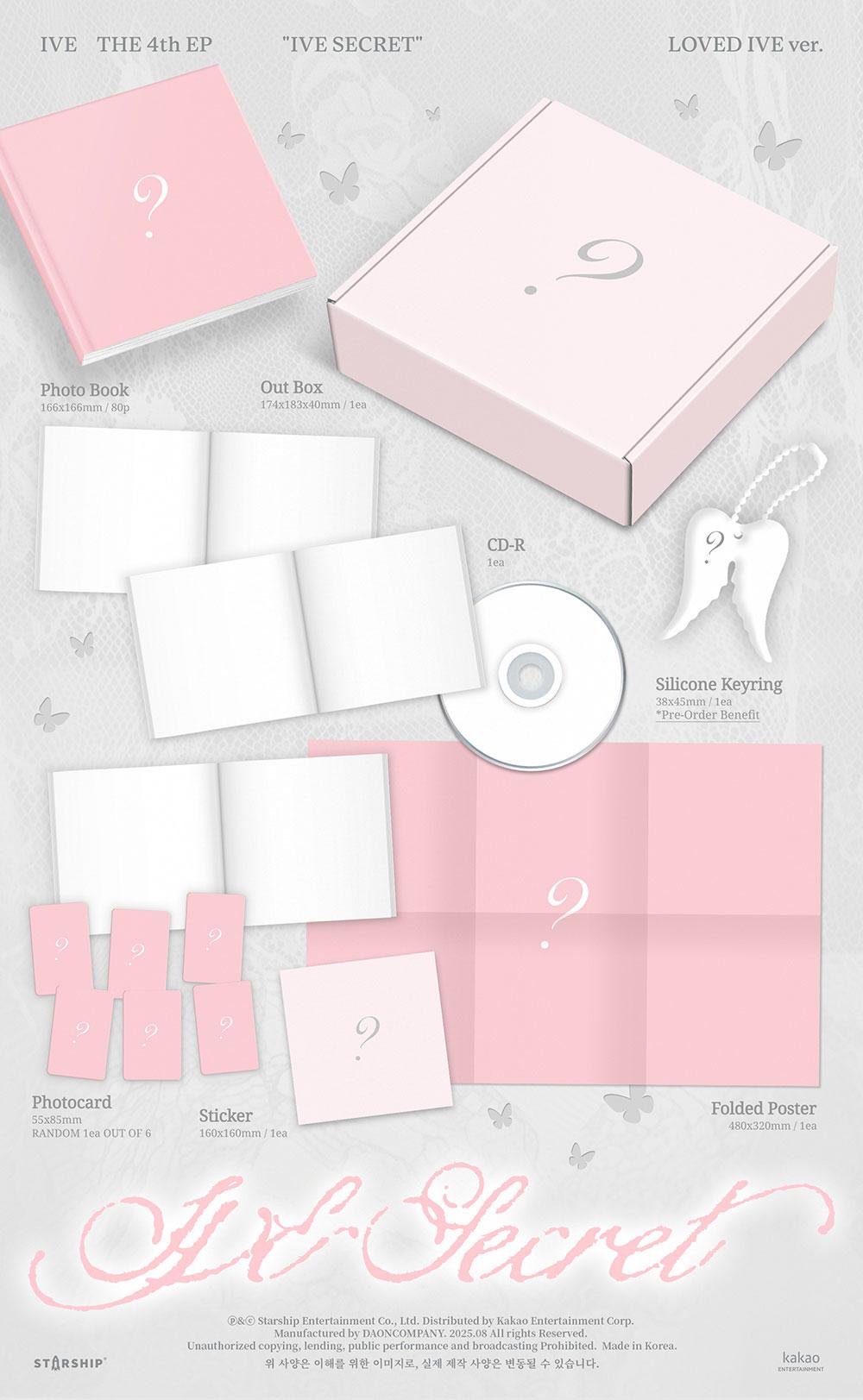 IVE - [IVE SECRET] 4th Mini Album 4 Version SET (3 SET + LOVED IVE
