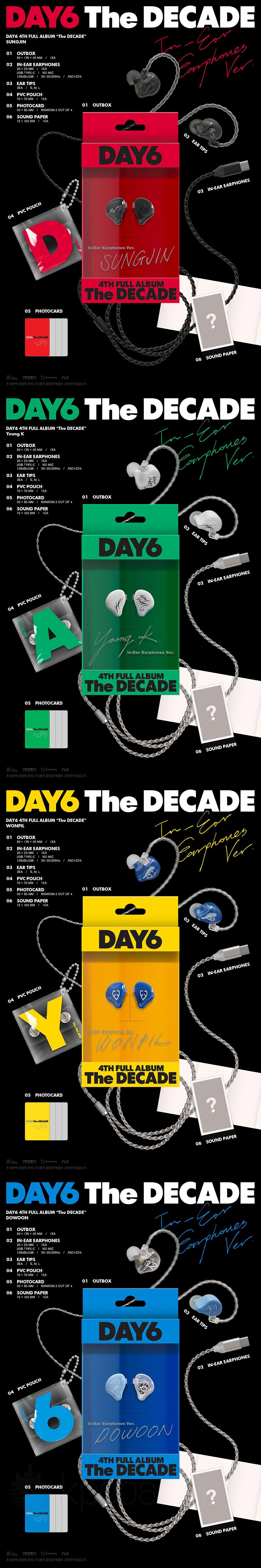 DAY6 - [THE DECADE] 4th Full Album IN-EAR EARPHONES SUNGJIN