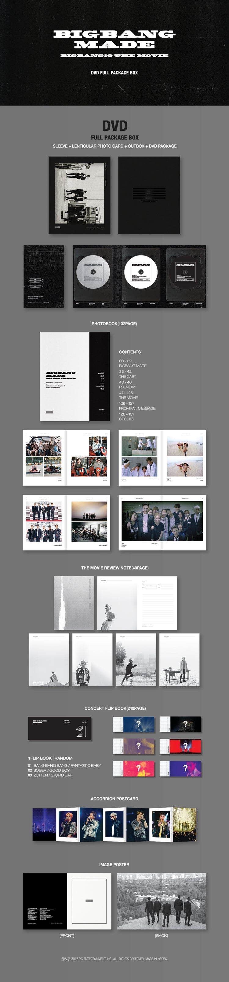 BIGBANG10 THE MOVIE BIGBANG MADE DVD FULL PACKAGE BOX 2DVD+1CD+