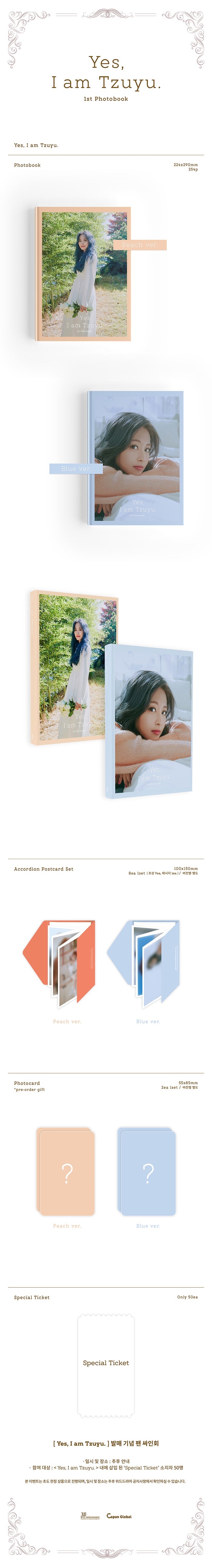 Twice Tzuyu - [Yes, I Am Tzuyu] (1st PhotoBook Peach A Version