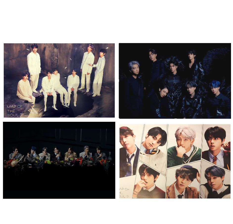 BTS MAP OF THE SOUL 7 OFFICIAL POSTERS (4 POSTER SET) - Kpop USA
