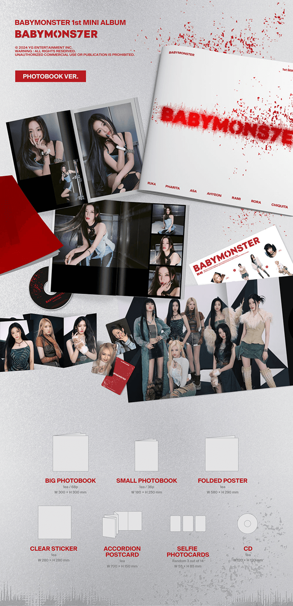 BABYMONSTER 1ST MINI ALBUM BABYMONS7ER PHOTOBOOK VER. - Kpop USA