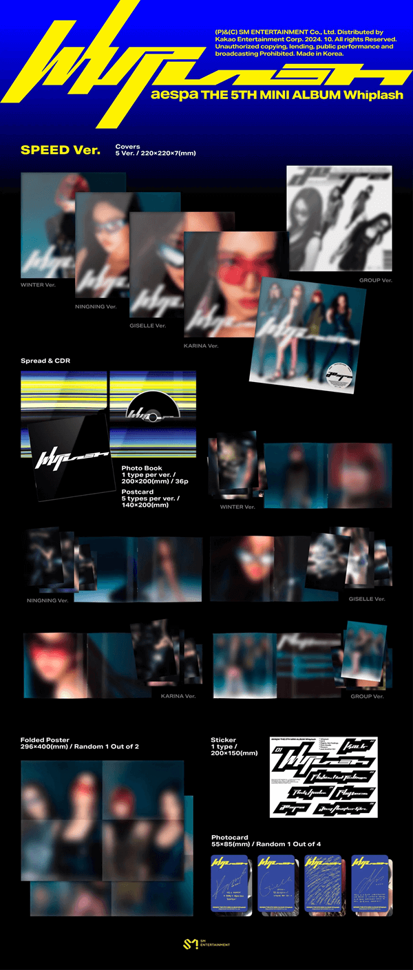 AESPA 5TH MINI ALBUM WHIPLASH (SPEED VER.) - Kpop USA