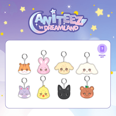 ATEEZ X ANITEEZ IN DREAMLAND OFFICIAL MD MINI FACE KEYRING