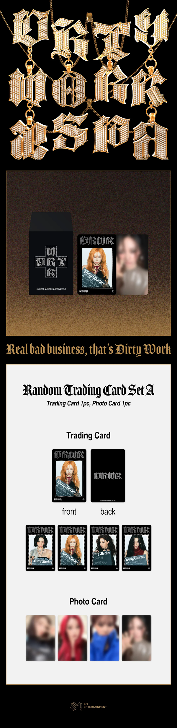 AESPA DIRTY WORK OFFICIAL MD [RANDOM TRADING CARD SET] - Kpop USA