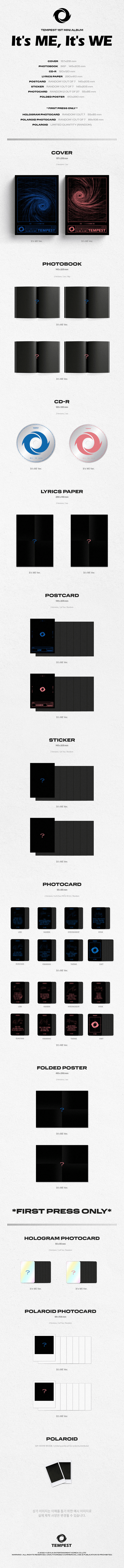 TEMPEST 1ST MINI ALBUM: IT'S ME IT'S WE - Kpop USA