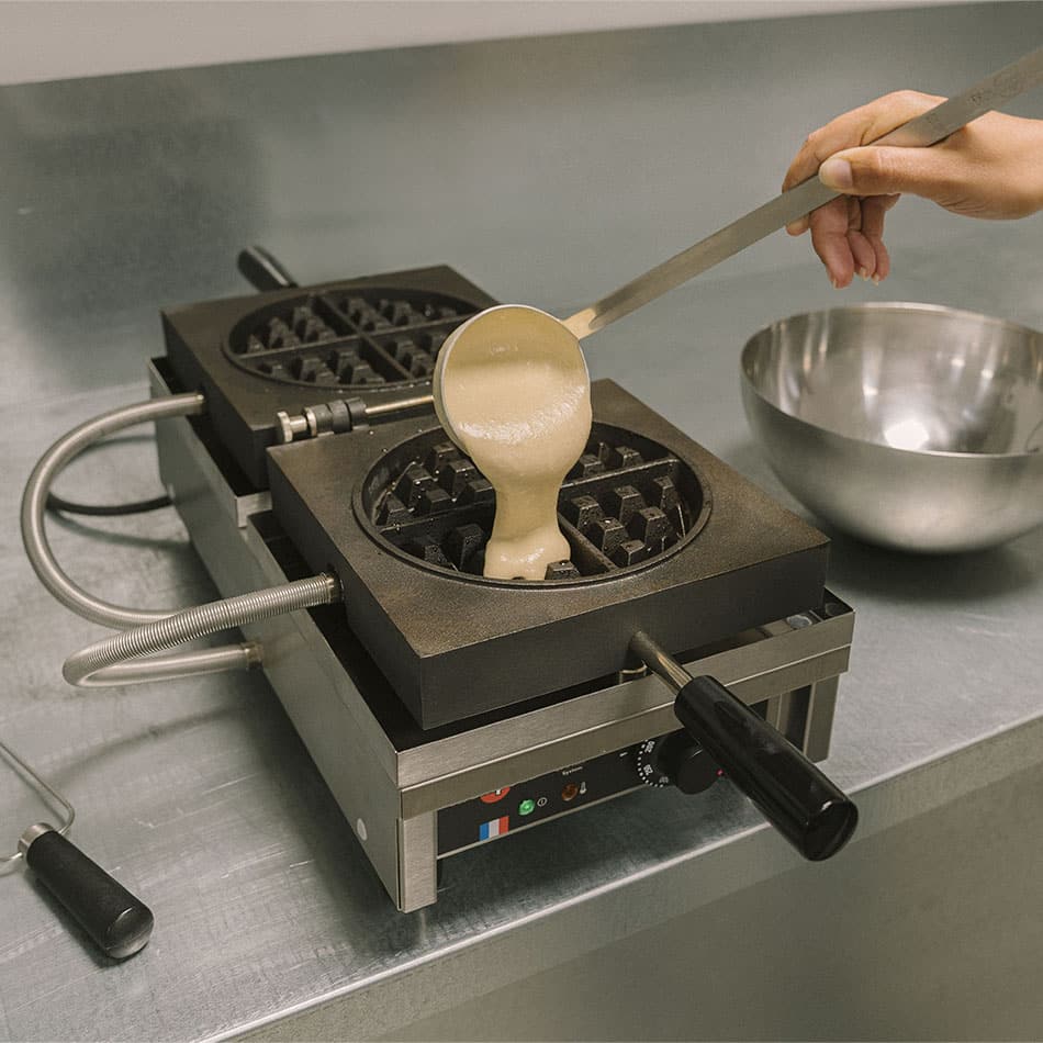 Krampouz ダブルワッフルメーカー easy clean System Mini-Brussels