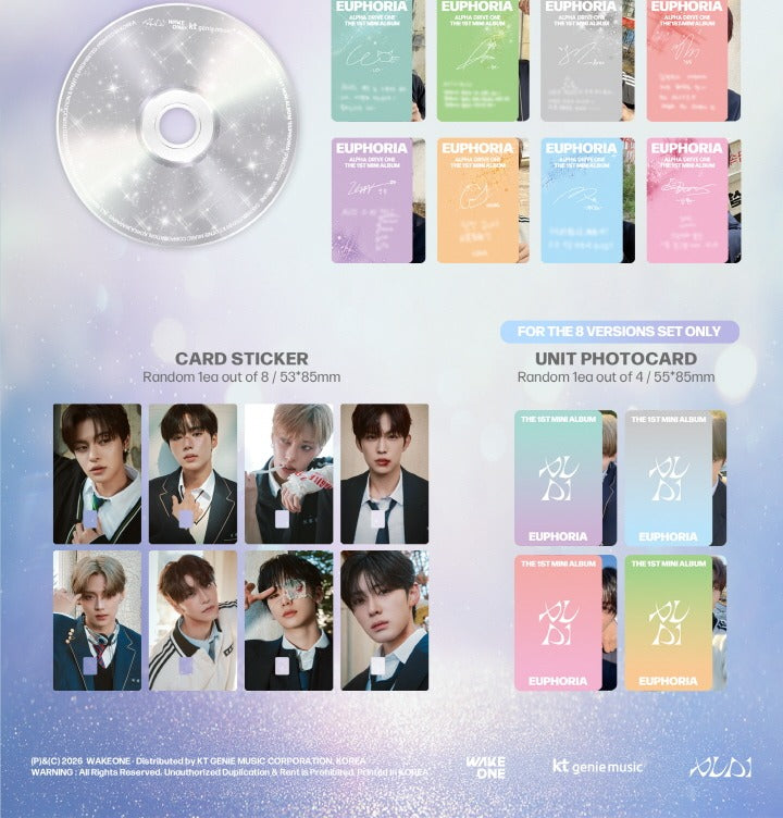 ALPHA DRIVE ONE - 1st Mini Album [EUPHORIA] Jewel Case Version (8