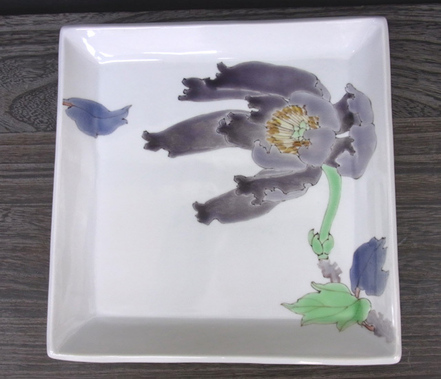 2枚組角皿 牡丹の図 [ 武腰潤 ]