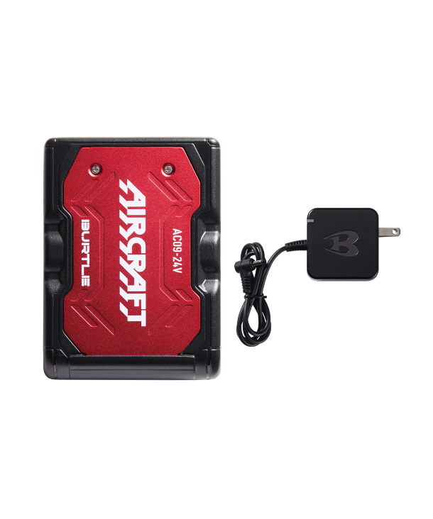 BURTLE AIR CRAFT メタリックレッドバッテリー+レッドファンセット