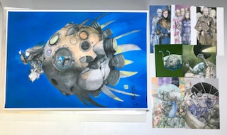 鶴田謙二 直筆サイン入り「コメット」複製原画をお譲り頂きました