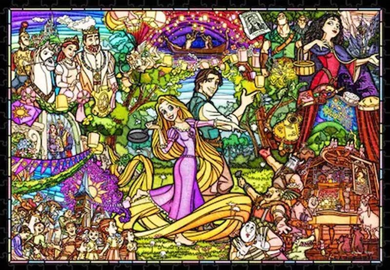 □ステンドアートぎゅっとサイズ500ピースジグソーパズル 塔の上の