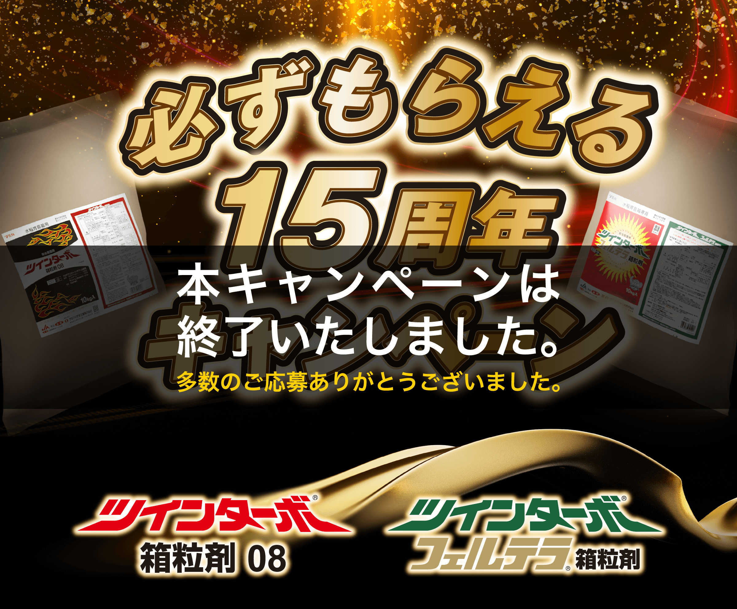 必ずもらえる！ツインターボ15周年キャンペーン