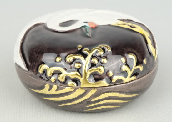 栗山園オンライン通販部 / 【出物】 交趾鶴香合 中村翠嵐