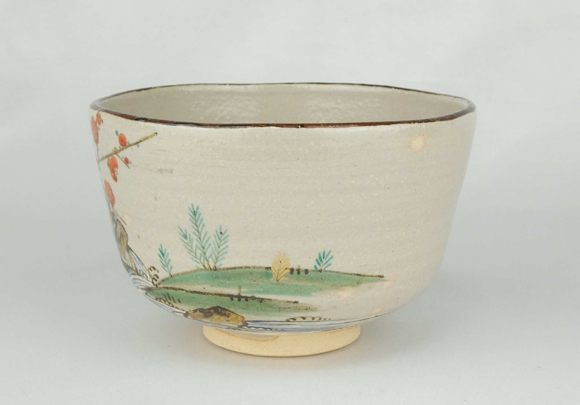 栗山園オンライン通販部 / 【新古品】 乾山梅鴬茶碗 南口閑粋