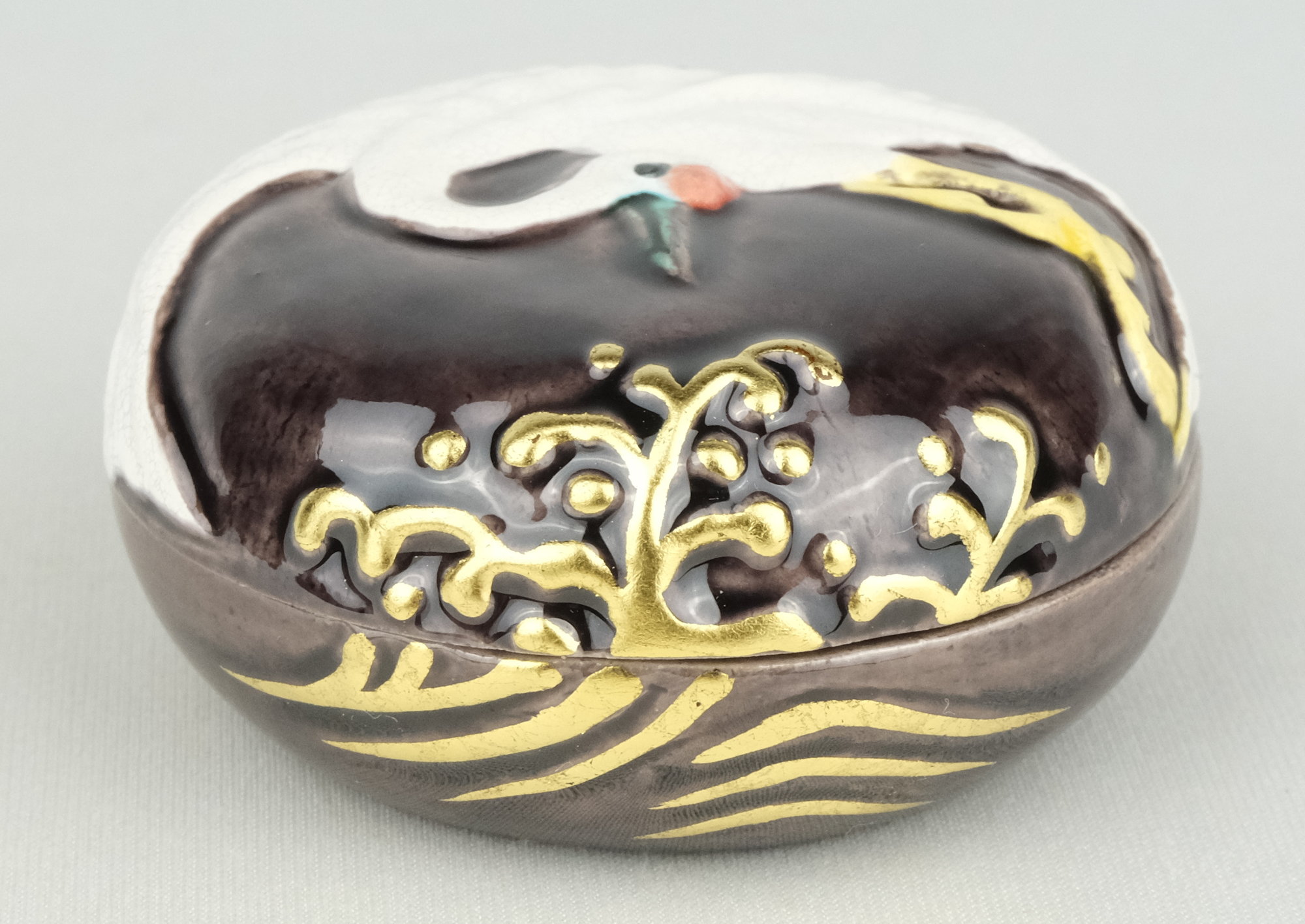 栗山園オンライン通販部 / 【出物】 交趾鶴香合 中村翠嵐