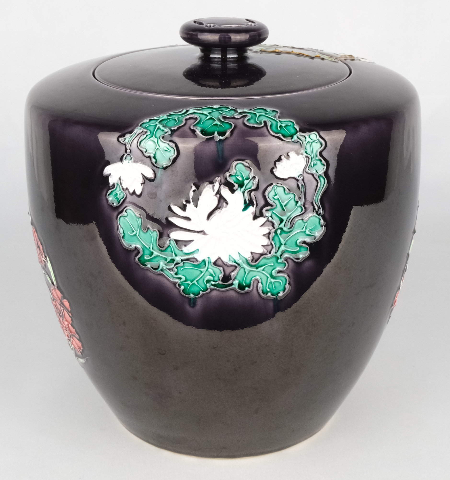 栗山園オンライン通販部 / 【出物】 紫交趾花丸紋皆具 翠嵐窯