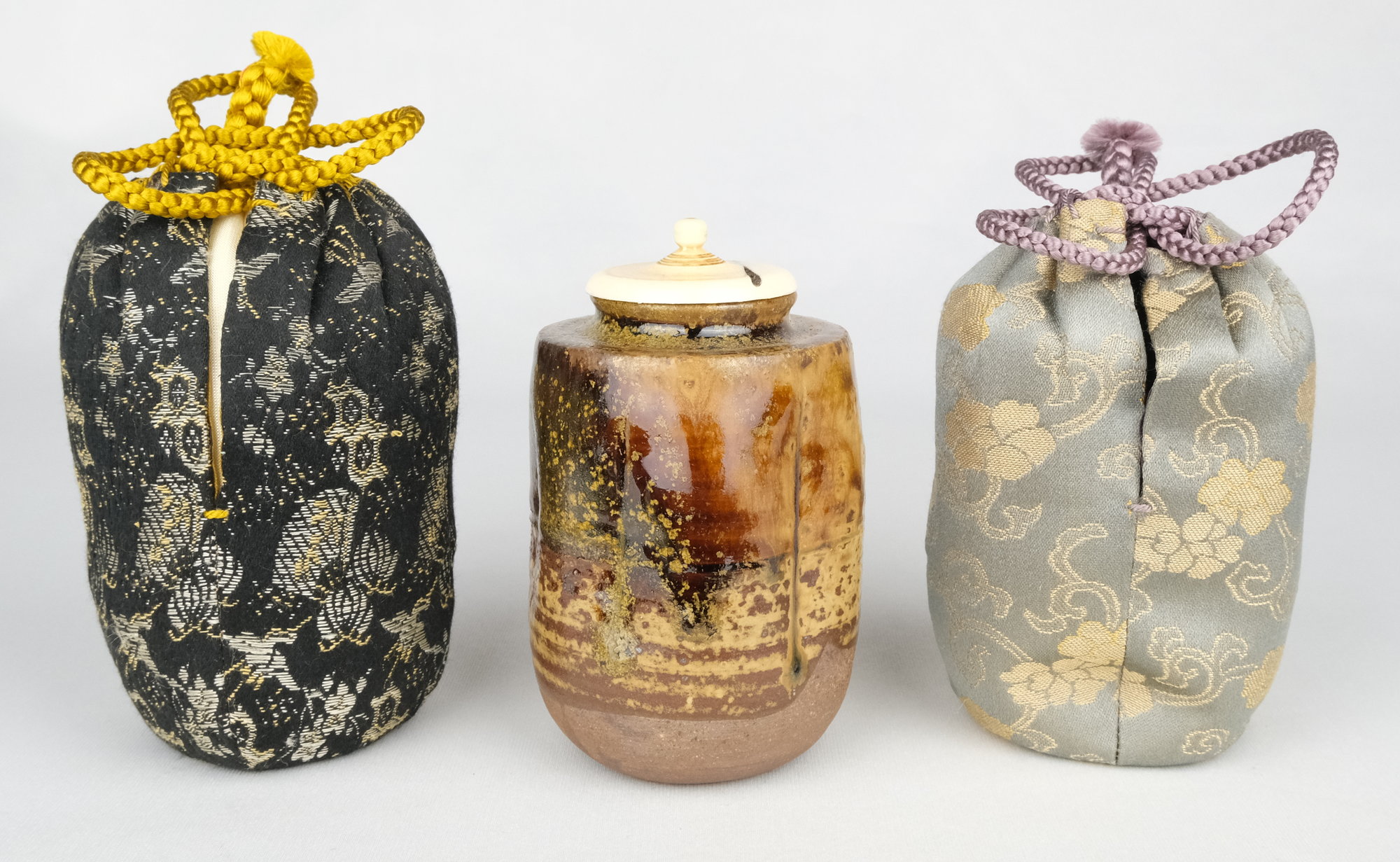 茶道具】丹波茶入 陶春作 茶入100 茶道具】丹波茶入 陶春作 茶入100