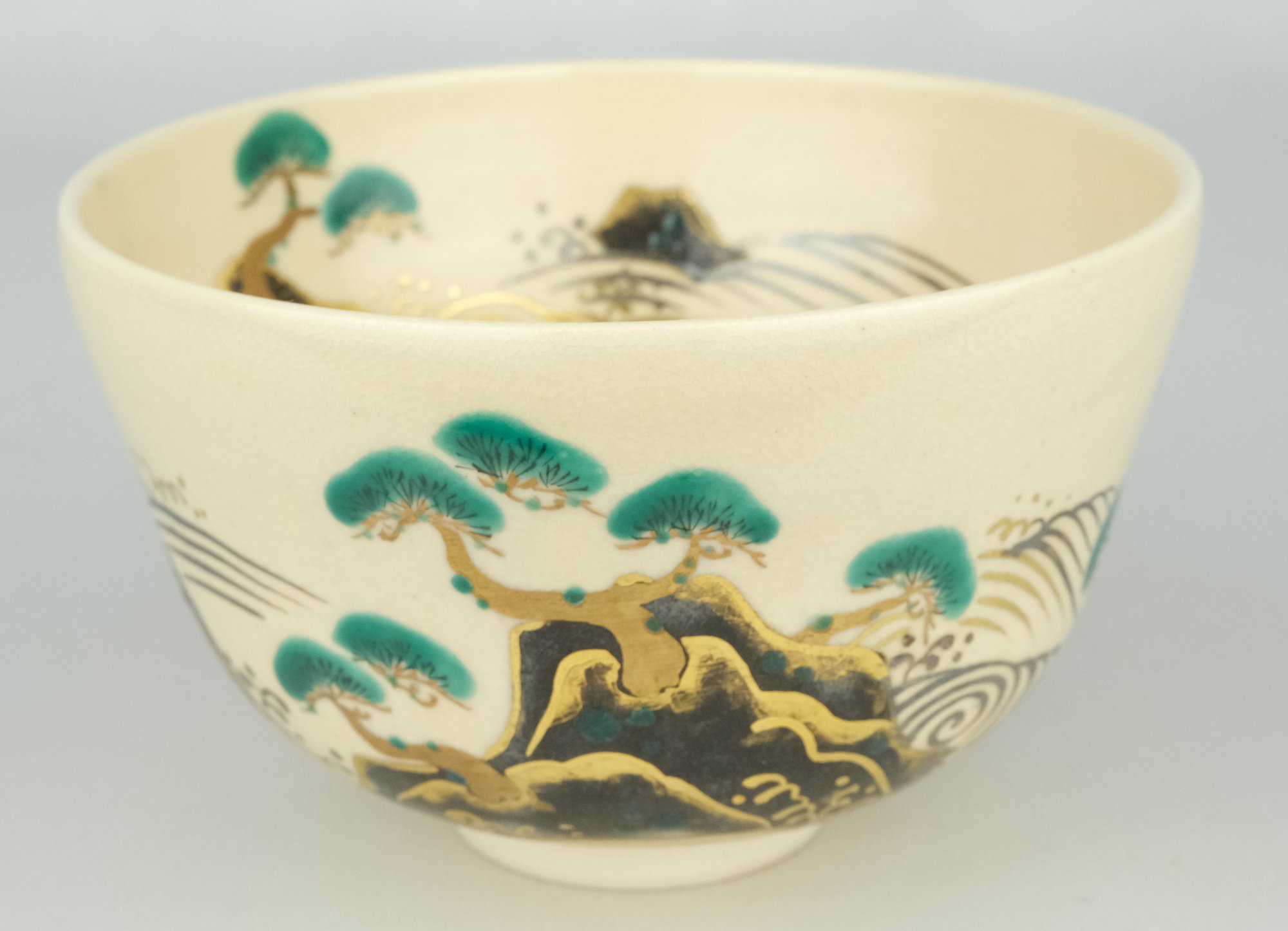 栗山園オンライン通販部 / 【出物】 仁清写松嶋茶碗 16代永楽善五郎(即全)