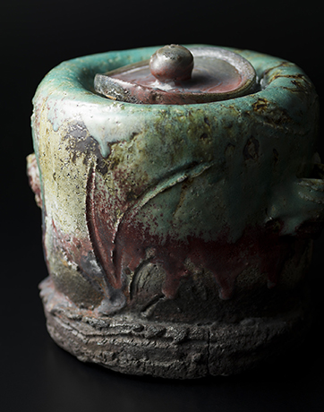 唐津焼き巨匠田中佐次郎作品 大きなぐい呑み 口径8高さ6 唐津 窯焼き一